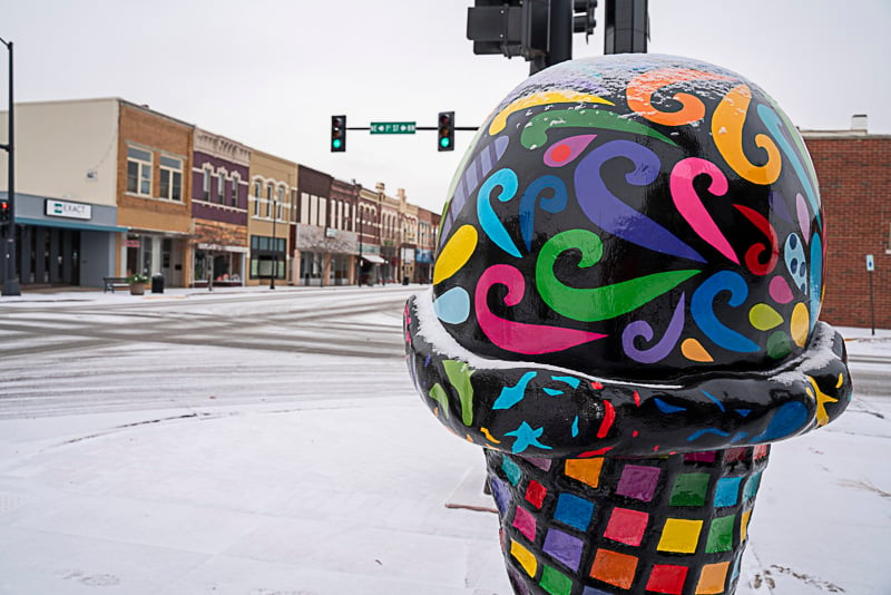 The ice cream cone sculptures of Le Mars, Iowa. - Iowa Road Trip